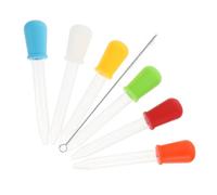 SHERCHPRY 6 pezzi Pipette Silicone per Liquidi Contagocce per con Pennello per Pulizia per Latte e