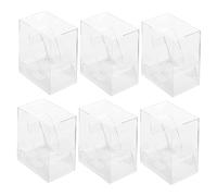 SHERCHPRY 6 pezzi Porta Orologi Trasparenti Quadrate con Supporto Interno Custodie Resistenti per Conservazione e Esposizione Orologi Organizer Pratico e Protettivo Anti-usura