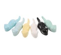 SHERCHPRY 6 Pezzi Portapennelli Artistici in Ceramica a Forma di Gatto Portafortuna, Set da 6 Pezzi Colorati per Calligrafia e Pittura Orientale, Poggiapennelli in Porcellana per Studio e