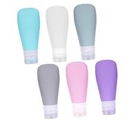 SHERCHPRY 6pezzi Flacone Cosmetico da Viaggio Contenitori da Viaggio in Silicone Flaconi Vuoti Separati per Lozioni Struccanti Shampoo e Altri Prodotti