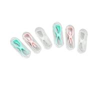 SHERCHPRY 6set Pinzette Per Da Ventosa Per Inserimento e Rimozione Materiale Plastico Per Viaggi Casa e Ufficio Colori Verde Rosa e Trasparente