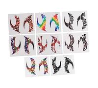 SHERCHPRY 8 Paia Sticker Temporanei per Occhi Adesivi per Eyeliner e Ombretto Decorazioni per Feste e Halloween Strumento per Donne e Ragazze