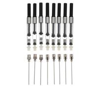 SHERCHPRY 8 Pezzi Dispositivo per Assorbimento Inchiostro Penna Stilografica Convertitore in Acciaio Inossidabile e Plastica, per Scuola e Back To School Party