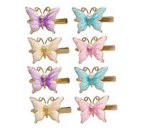 SHERCHPRY 8 Pezzi Fermagli Metallizzati Colorati per Ragazze Clip Decorativa Elegante per Acconciature Quotidiane Accessori Resistenti e Versatili per Ponytail Treccia Cerimonie e Scuola