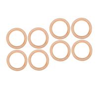 SHERCHPRY 8 Pz Anello Massaggiagengive in Legno Manico Tondo in Legno Per Borsa Anelli Circolari in Legno Borsa Manico in Legno Anello Accessori Decorati Pizzo Orecchini Di Legno Bambino
