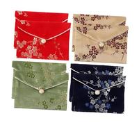 SHERCHPRY 8pezzi Pochette Cinese Per Gioielli Portamonete Ricamato Mano Pochette Per Gioielli in Cinese Stile Vintage Per Collane Orecchini e Bracciali