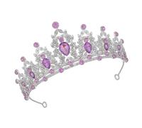 SHERCHPRY accessori per per feste di compleanno donna futura sposa di tiara nuziale nozze della regina con pettine accessori per da sposa strass Viola,porpora