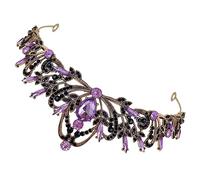 SHERCHPRY accessorio per a di foglie per donne della sposa corone Nozze strass tiara diademi da sposa per il matrimonio Testamento del matrimonio acrilico Viola,porpora