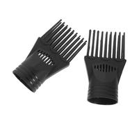 SHERCHPRY Accessorio per Asciugacapelli Pettine Nero 2 Pezzi Ugello Concentratore per Styling Professionale Protezione dal Calore per Uso Quotidiano e Salone Chioma