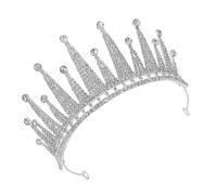 SHERCHPRY Accessorio Per Con Di Strass Diademi Per Il Matrimonio Delle Donne Halloween Corone Oggetti Di Scena Comunione Per La Sposa Essere Lega Di Zinco Argento