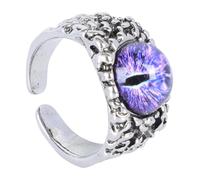 SHERCHPRY Anello dell'occhio del demone per decorazione dell'anello di barretta dei gioielli malocchio evil eye anello spalancato le donne aprono gli anelli ferro da stiro Viola,porpora