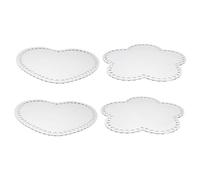 SHERCHPRY Base Fondo Borsa Acrilico Fai da Te 4 Pezzi a Forma di Cuore e Fiore Accessori per Borsa Uncinetto Cuscino Fondo Resistente per Creazioni Artigianali