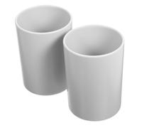 SHERCHPRY Bicchiere da Bagno Portaspazzolino 2 Pezzi, Tazza per Collutorio e Lavaggio Bocca Riutilizzabile, Design Rotondo Resistente per Uso Quotidiano e Viaggi