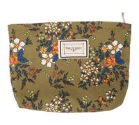 SHERCHPRY Borsa Da Trucco Floreale Portatile Con Chiusura Cerniera Piccola Trousse Per Cosmetici e Accessori Da Viaggio Per Donne Design Elegante e Leggero Fondo Con Piccole Fiori