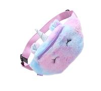 SHERCHPRY Borsa Tracolla Peluche Viola Per Bambine Zainetto Unicorno Cartoon Multiuso Per Feste e Attività Quotidiane
