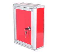 SHERCHPRY Cassetta Postale in Metallo Rossa Piccola Serratura e Chiave, Casella dei Suggerimenti per Ufficio e Casa, Scatola la Conservazione Sicura della Posta e Cartoline, Semplice