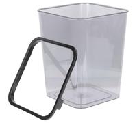 SHERCHPRY Cestino Rifiuti Trasparente 15l in Plastica Base Antiscivolo | Design a Doppio Strato, Coperchio Assente, per Ufficio, Bagno e Aula, per Sacchetti e Riciclabili