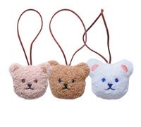 SHERCHPRY Ciondoli Portachiavi a Forma di Orso 3 Pezzi in Peluche Resistente Marrone, Kaki e Bianco, Accessori Decorativi per Borse e Creazioni di Gioielli per Ragazzo Ragazza e Artigianato Creativo