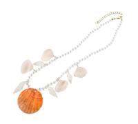 SHERCHPRY Collana Di Conchiglie Collana a Catena Da Donna Catene Di Perline Hawaiane Girocollo a Catena Collana Sirena Collana Pendente Per Le Donne Catena Della Clavicola Creativa Plastica