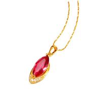 SHERCHPRY Collana Pendente Rosso Sintetico in Lega di Strass, Ciondolo della Confessione per Donna, Decorazione Splendente e Resistente Adatta come Regalo la Festa degli Innamorati