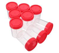 SHERCHPRY Contenitore per Campioni 40 Ml con Coperchio a Spirale Bicchiere per Analisi e Campionamento di Feci Confezione da 50 Pezzi per Uso Laboratorio Colore Casuale Colore Casuale