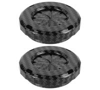 SHERCHPRY Copertura Pulsante Start Stop Auto in Fibra di Carbonio 2 Pezzi Anello Decorativo Rotativo per Protezione Interruttore Accensione Veicoli Protezione Antigraffio Compatibile la