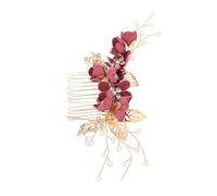 SHERCHPRY copricapo nuziale mer floreale pettine impostore spose ballo studentesco Nozze accessori per sposa matrimonio accessori per da sposa per il matrimonio stoffa rosso