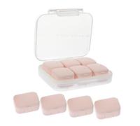 SHERCHPRY Custodia Viaggio Per Medicinali Organizer Portatile Piccolo Contenitore Dispenser Scatola Sigillante Resistente Alla Rottura Per Uso Quotidiano e Trasporto