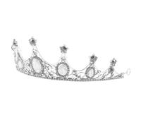 SHERCHPRY Di Diamante Barocco Accessori Nuziale Di Strass Della Sposa Compleanno Nozze Comunione Di Strass Barocco Tiara Coroncina Sposa Lega Silver