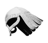 SHERCHPRY Elmo Vichingo Medievale Argento da Adulto, Casco da Cavaliere in Costume per Halloween e Cosplay, Copricapo Leggero e Resistente per Feste a Tema e Rievocazioni Storiche