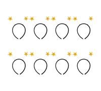 SHERCHPRY Fasce per Chioma a Forma di Stella 8 Pezzi, Cerchietti Antenne a Stelle Iridescenti, Accessori Leggeri e Regolabili per Feste, Capodanni e Carnevali, Adatti e Adulti