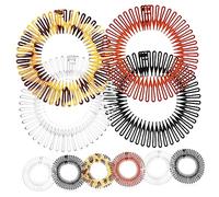 SHERCHPRY Fasce Per Chioma Pettine Elastico Circolare Completo, Set Da 10 Pezzi, Taglia Unica Adatta a Donne e Ragazze, Accessori Per Acconciature Antiscivolo e Facili Da Fissare, Colori Casuali