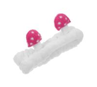 SHERCHPRY Fascia a forma di fungo che lavano il viso lavaggio facciale Banca per il trucco rosa fascia spa per le donne fascia per la cura della pelle del trucco flanella bianca