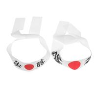 SHERCHPRY Fascia Per Chioma Giapponese Hachimaki Bushido in Poliestere 2 Pezzi, Bandana Costume Da Chef Sushi e Samurai, Accessorio Antisudore Multifunzionale Per Cucina e Arti Marziali