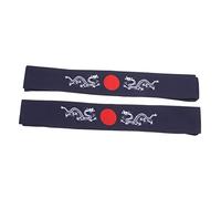 SHERCHPRY Fascia per Chioma in Cotone Blu 2 Pezzi Stile Giapponese Bushido Traspirante per Esercizi e Pulizia del Viso