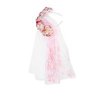 SHERCHPRY Fascia per la sposa fantasma maschera spaventosa maschere halloween velo gotico costume da sposa morta per donna fascia per di fiori di halloween veli neri Maglia