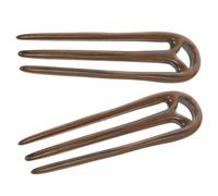 SHERCHPRY Forcine per Chioma in Legno di Sandalo 2 Pezzi, Bastoncini Cinesi a 3 Punte per Chignon, Accessori Vintage per Acconciature Femminili ed Eventi Formali