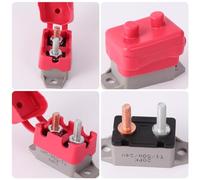 SHERCHPRY Interruttore Automatico a Bullone Prigioniero 12V/24V 50A con Custodia Ip66 Resistente per Auto Barca e Veicoli Interruttore di Ripristino Push-To-Reset con Dadi in Nylon e