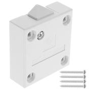 SHERCHPRY Interruttore di Controllo Porta per Armadio Interruttore Luce Automatico per Luci Armadio e Guardaroba Plastico Bianco Auto Reset per Sportello Mobile