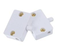 SHERCHPRY Interruttore per Porta Armadio Automatico 2 Pezzi Bianco in Plastica Attivazione Automatica Compatto per Luci Armadio e Dispensa
