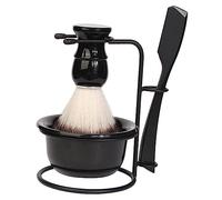 SHERCHPRY Kit Rasatura Barba Uomo Pennello Da Barba e Rasoio Manuale Strumento Per Rasatura Maschile Adatto Per Uso Domestico e Professionale