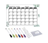 SHERCHPRY Lavagna Bianca da Appendere in Acrilico Cancellabile Calendario Mensile Riutilizzabile Cordino 80 CM Planner Memo per Casa e Ufficio Lavagna per Scrivere Facile da Pulire