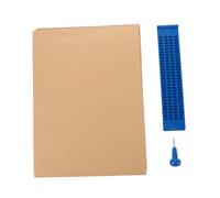 SHERCHPRY Lavagna Braille Educativa con Stilo e Carta Metodo di Scrittura Tattile Righe e Celle Ausilio per Apprendimento del Braille Strumento di Scrittura Portatile per Uso Domestico Class