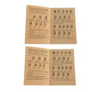 SHERCHPRY Manuale di Regole Mahjong Vintage 2 Pezzi in Carta per Apprendimento di Gruppo e Guida Completa per Giochi Sociali Amici