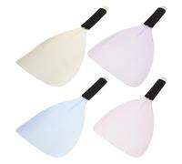 SHERCHPRY Maschera Protettiva per Chioma 4 Pezzi in Plastica Leggera con Manico, Facile da Pulire, Adatta a Trucco e Uso Domestico per Copertura Viso Durante Colorazione e Taglio