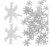 SHERCHPRY Mini Fermacampioni a Forma di Fiocco di Neve in Metallo 300 Pezzi 16X14Mm Fermacampioni per Lavori di Carta e Scrapbooking Decorazioni Natalizie per Progetti Fai da Te e
