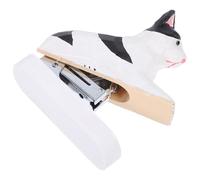 SHERCHPRY Mini Spillatrice in Legno a Forma di Gatto Intagliato Cucitrice Portatile per Ufficio e Scuola Accessorio Decorativo per Scrivania e Viaggio