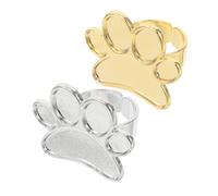 SHERCHPRY Mini Tavolozza ad Anello in Metallo da 2 Pezzi per Nail Art, Vassoio per Unghie Supporto Espositivo, Palette Compatta per Miscelare Colori, per Uso Salone e Casa