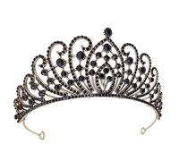 SHERCHPRY nuziale della sposa copricapo di strass per le donne formale compleanno doccia spa Nozze coroncina sposa GEBURTSTAGSFEIER-TIARA Donne della Lega di zinco Nero