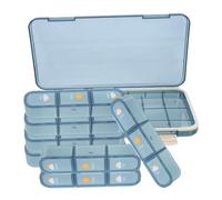 SHERCHPRY Organizer Portatile Per Medicinali Contenitore Sigillante Tenuta Stagna Custodia Da Viaggio Scomparti Individuali Piccolo Organizer Per Medicinali Quotidiano